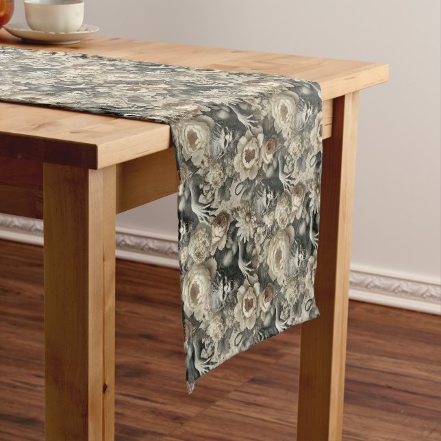 Lycanthropic Splendour – Gothic Large Print Short Table Runner (In Situ)