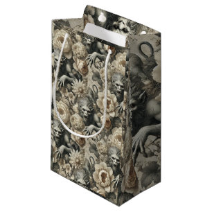 Lycanthropic Splendour – Gothic Werewolf Floral  Small Gift Bag