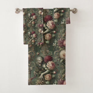 Lycanthropic Verdant – Gothic Victorian Bath Towel Set