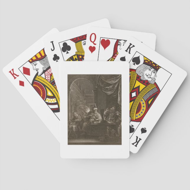 Lycaon Metamorphosed into a Wolf, 1731 (engraving) Playing Cards (Back)