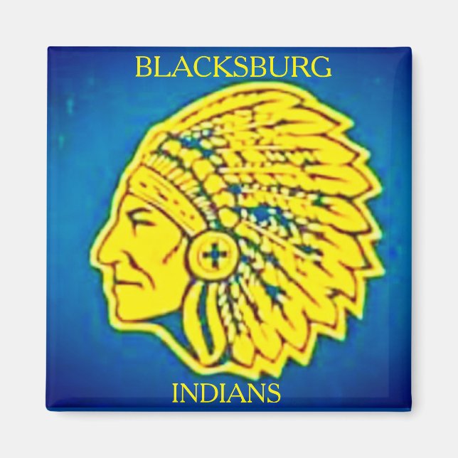 , Lycée de Blacksburg~Indian* Magnet (Devant)