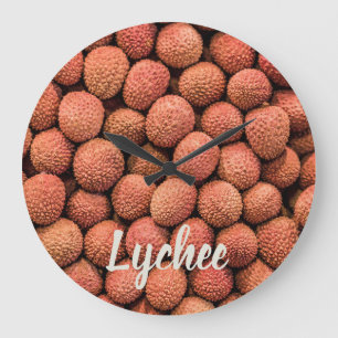 Lychee or Litchi fruit vegan and vegetarian gift Large Clock