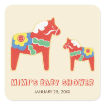 Lycka Till Baby Shower Sticker