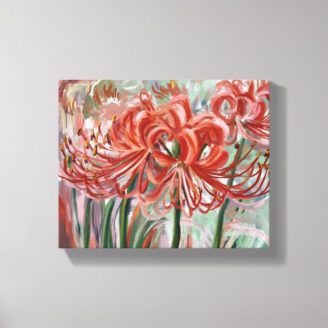 Lycoris Radiata in Bloom Canvas Print (Front)