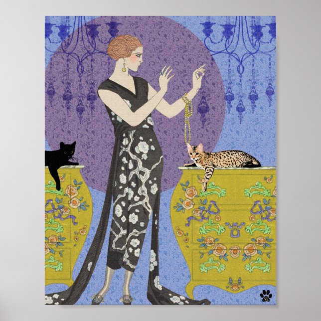 Lydia & Bengal in Yellow and Blue Poster (Front)