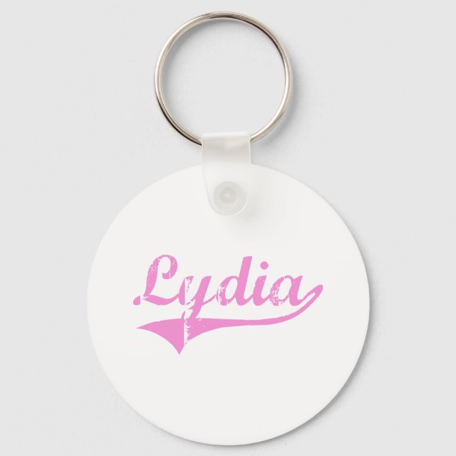 Lydia Classic Style Name Keychain (Front)