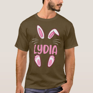 LYDIA Easter Bunny Funny Novelty Womens Custom Nam T-Shirt
