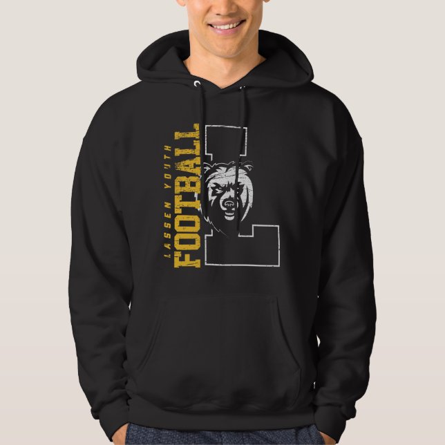 LYFL 01 | Men's White Lassen Logo Hoodie (Front)