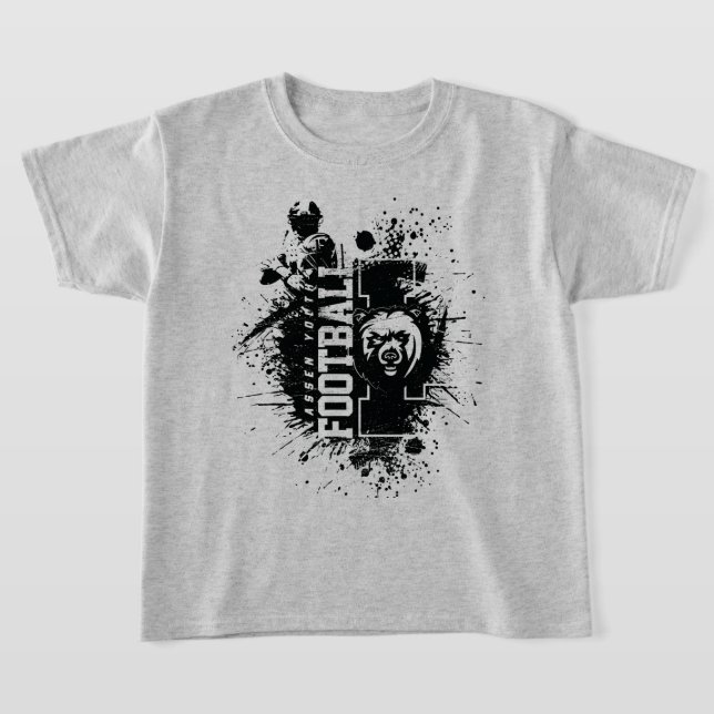 LYFL 04 | Kids Black Grunge Lassen Logo T-Shirt (Laydown)