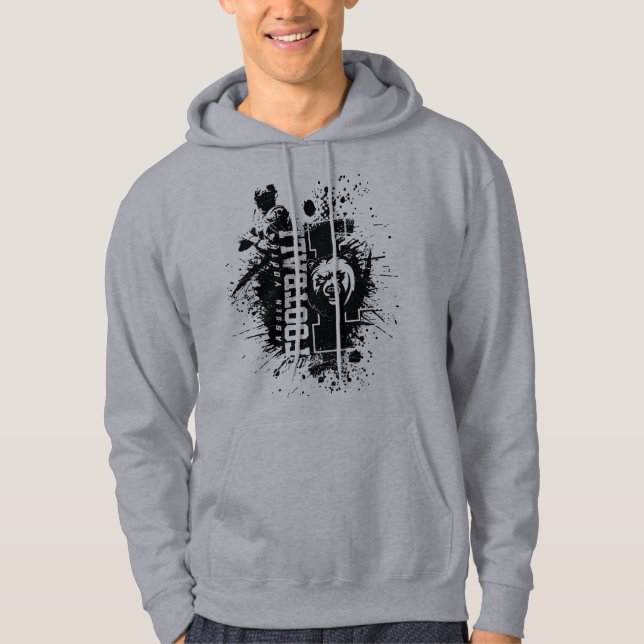 LYFL 04 | Men's Black Grunge Lassen Logo Hoodie (Front)