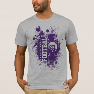 LYFL 05 Men's Purple Grunge Lassen Logo Grey T-Shirt