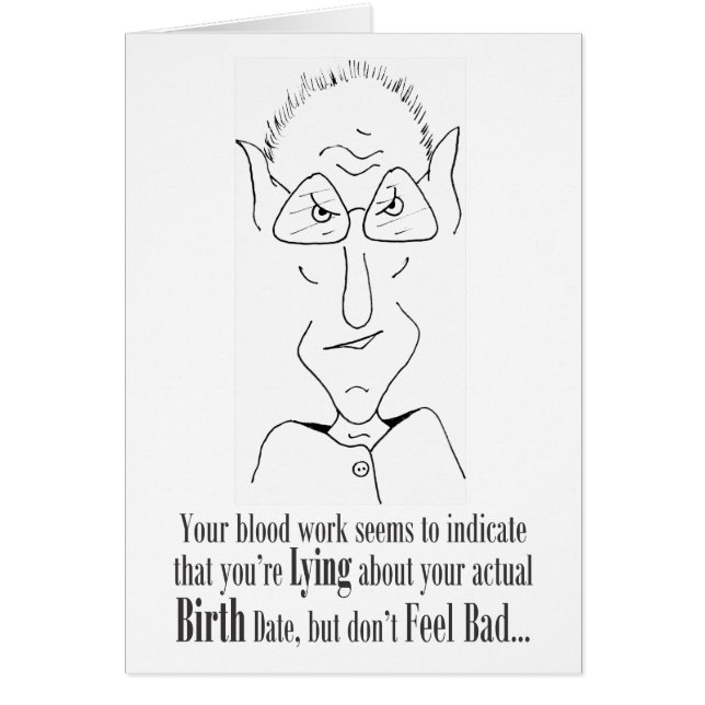 Lying About Your Birth Date - Card (Front)