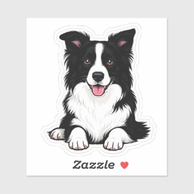 Lying Border Collie (Sheet)