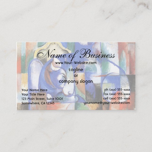 Lying Bull by Franz Marc; Liegender Stier Business Card (Front)