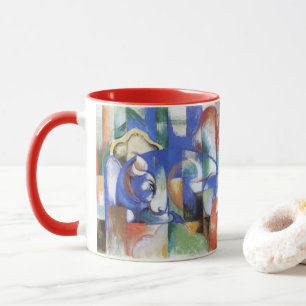 Lying Bull by Franz Marc, Vintage Cubism Art Mug
