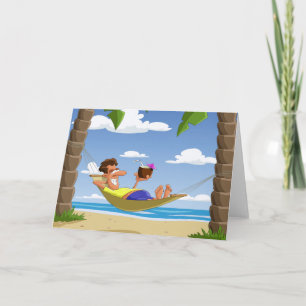 Lying On A Hammock Greeting Cards