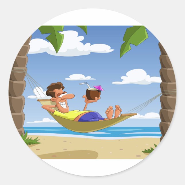 Lying On A Hammock Stickers (Front)
