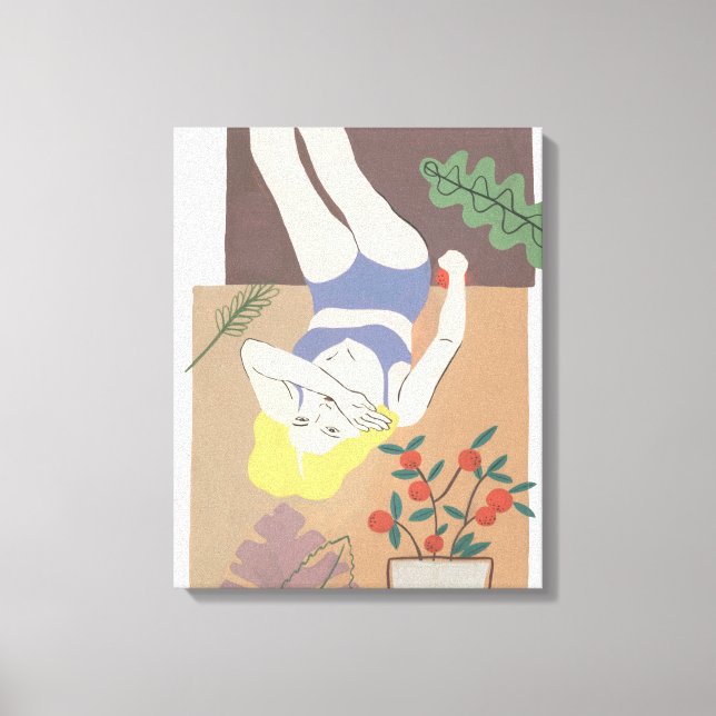 Lying Woman Canvas Print (Front)