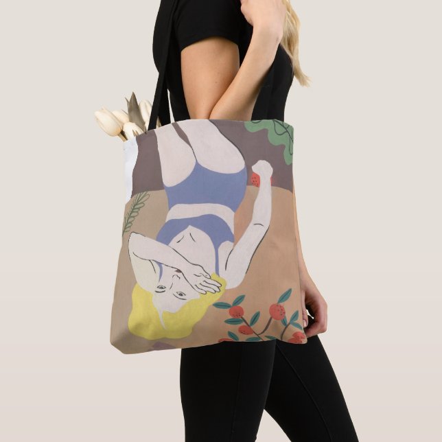 Lying Woman Tote Bag (Close Up)
