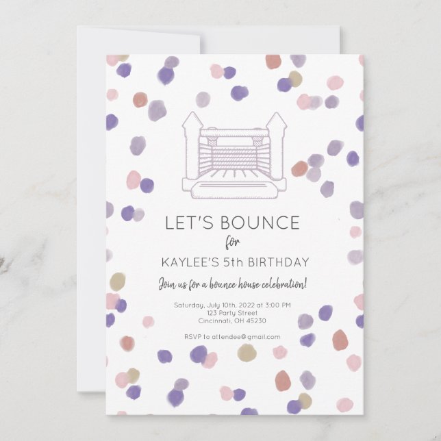 Lyla Bounce Invitation de la fête de la maison (Devant)