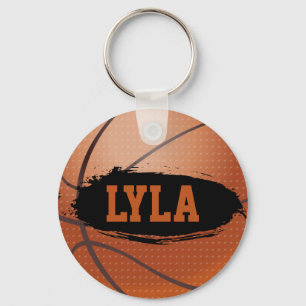 Lyla Personalized Basketball Keychain / Keyring