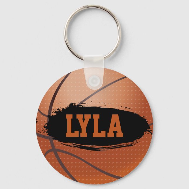Lyla Personalized Basketball Keychain / Keyring (Front)