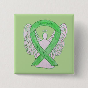 Lyme Disease Awareness Angel Ribbon Custom Art Pin