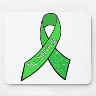 Lyme Disease Awareness Be Strong Ribbon Mouse Pad
