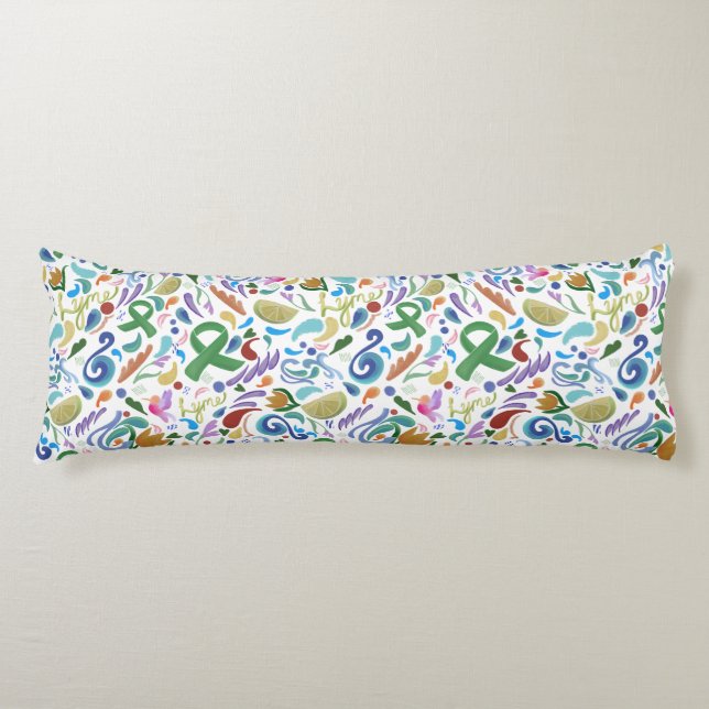 Lyme Disease Awareness Gifts Body Pillow (Front)
