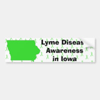 Lyme Disease Awareness in Iowa Bumper Sticker