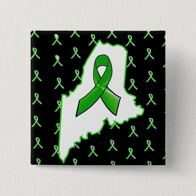 Lyme Disease Awareness in Maine Button (Front)