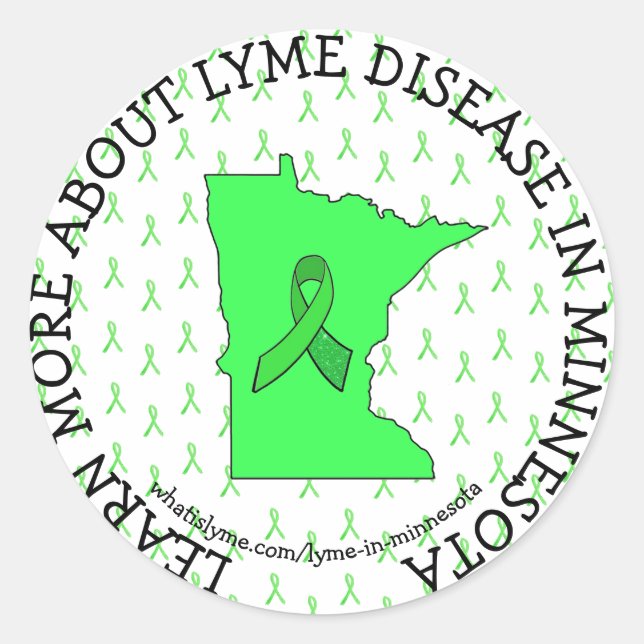 Lyme Disease Awareness in Minnesota Stickers (Front)