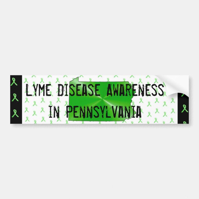 Lyme Disease Awareness in Pennsylvania Bumper Bumper Sticker (Front)