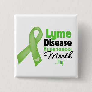Lyme Disease Awareness Month 2 Inch Square Button