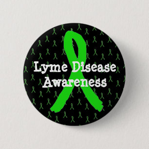 Lyme Disease Awareness Ribbon Button