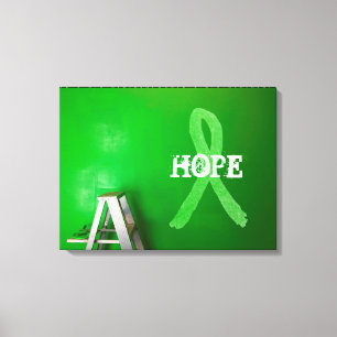 Lyme Disease Awareness Ribbon HOPE Wall Canvas Art
