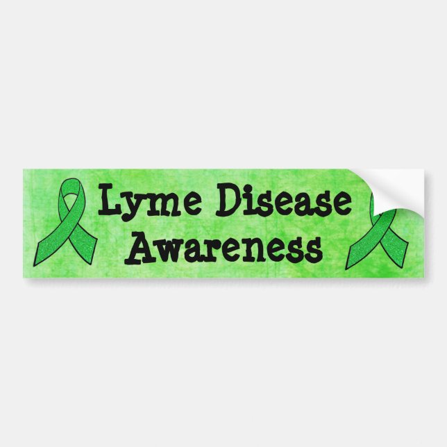 Lyme Disease Awareness Ribbons Bumper Sticker (Front)
