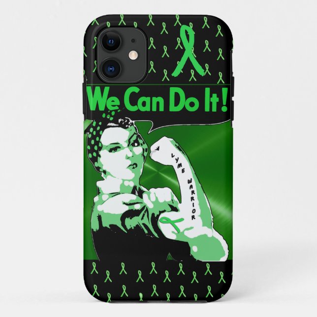 Lyme Disease awareness "We Can Do It" Lyme Warrior Case-Mate iPhone Case (Back)