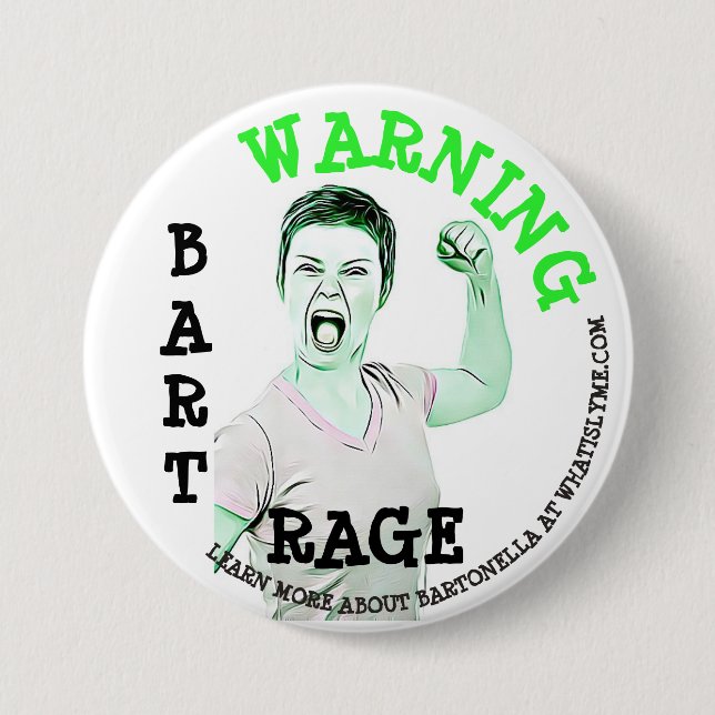 Lyme Disease, "Bart Rage" Button (Front)