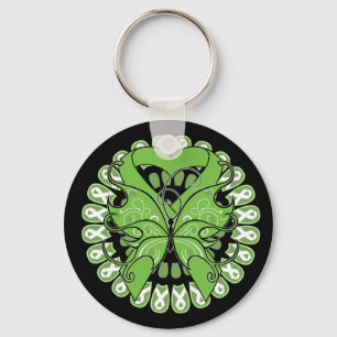 Lyme Disease Butterfly Circle of Ribbons Keychain