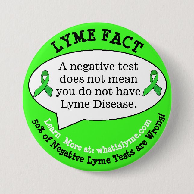 Lyme Disease Fact Buttons for Awareness Events (Front)