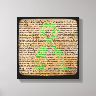 Lyme Disease Feelings Poster, Denied, Ignored, Rep Canvas Print