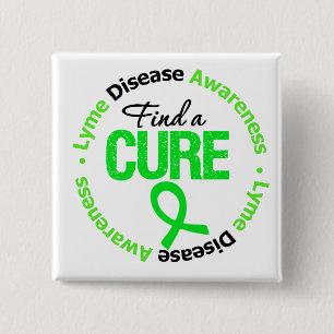 Lyme Disease Find A Cure 2 Inch Square Button