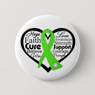 Lyme Disease Heart Ribbon Collage 2 Inch Round Button