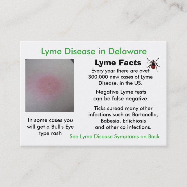 Lyme Disease in Delaware Information Cards (Front)