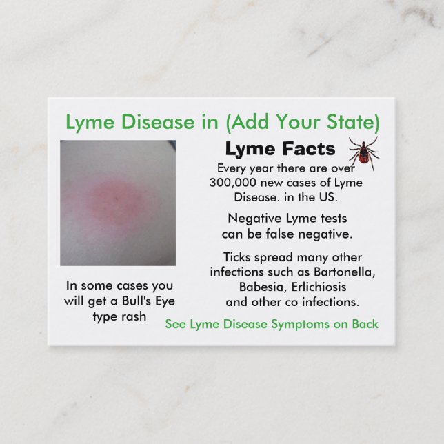 Lyme Disease in your State Information Cards (Front)