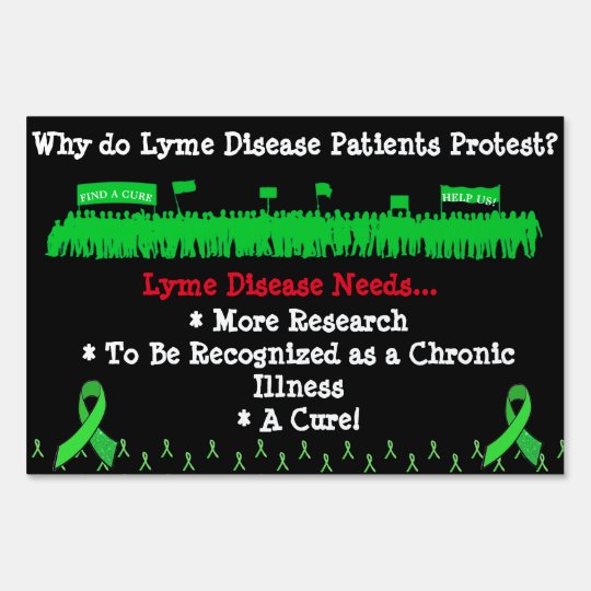 Lyme Disease Protest & May is Awareness Month Sign