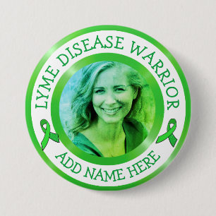 Lyme Disease Warrior  Ribbon Support Button