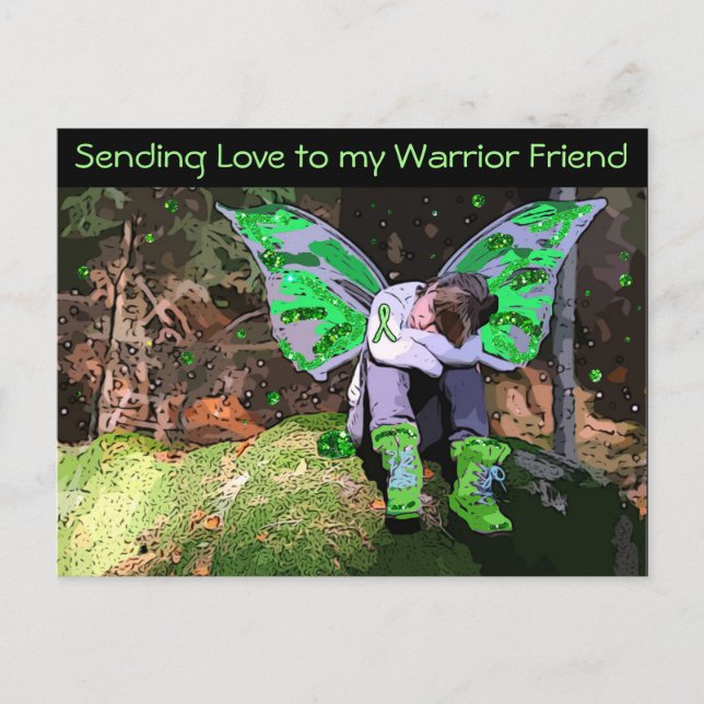 Lyme Disease Warrior Tired and Resting Post Card (Front)