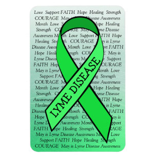 Lyme Maladie Sensibilisation Ribbon Vert Magnet